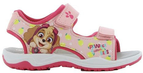 PAW Patrol Sandalen Kinder von 2 bis 6 Jahre, Kinderschuhe für Mädchen mit Paw Patrol Skye Motiv 26 EU, Sommer Schuhe mit Klettverschluss, ideal für Schönes Wetter, Rosa