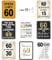 WERNNSAI 60th Birthday Decorations - 9 PCS 60th Birthday Banner Funny Signs 60th Party Centerpieces Door Wall Windows Decor 60s Birthday Decorations for Men Women Picture Props