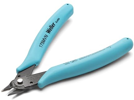 Weller Xcelite 175MVN Ciseaux polyvalents avec clip de sécurité – coupe Full Flush, sûrs ESD, série Micro