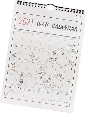 STOBOK 2021 Wandkalender Hängender Monatskalender Zeitplan Planen Für Den Wandtisch Planer Zeitplan Handgemalter Wöchentlicher Wandplaner Heimatkalender Agenda