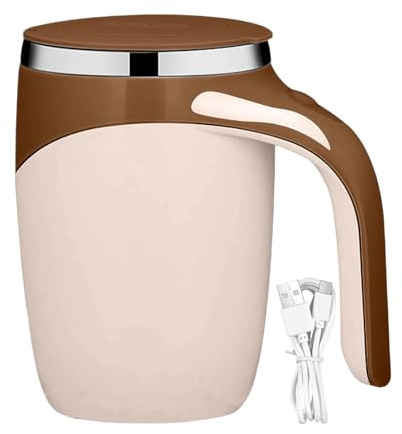 Taza de café con agitación magnética automática, taza de café con agitación, recargable por USB, taza mezcladora eléctrica de acero inoxidable con tapa, taza de café con agitación automática para té,