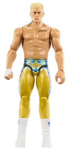 Mattel WWE Actionfiguren und Zubehörteile, ca. 15 cm große Superstar-Sammelfiguren mit 14 Bewegungspunkten und lebensechtem Aussehen (Stile können abweichen), JGD46, [Mehrfarbig]