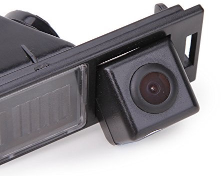 Auto Rückfahrkamera in Kennzeichenleuchte Weitwinkel mit Radar Sensor Einparkhilfe, Rückfahrcamera Fahrzeug-spezifische Kamera integriert in Nummernschild Licht für Hyundai IX35 Tucson MK2 2009-2016