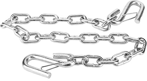 Catene di Sicurezza del Rimorchio, Catena di Sicurezza con Ganci a Clamp/Holder a Doppia Molla 3500 Libbre Filo Rimorchio Corde per Catena Gancio per RV
