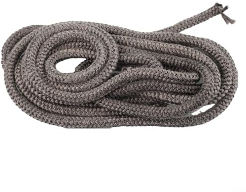 Zilimontt Junta de puerta de estufa de leña, cable de fibra de vidrio, junta de repuesto de sello de cuerda de estufa, tira selladora autoadhesiva resistente al vidrio para chimenea y horno