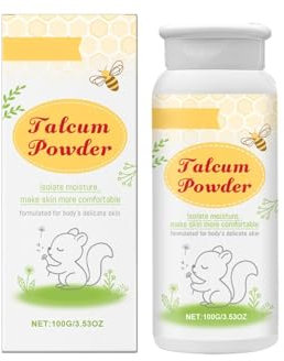 Babypuder Bio - Sanfte Maisstärke-Formel,Parfümiertes Pulver Babys,die zarte Haut des Neugeborenen,Körperpuder,Talkumpuder,Hinterlässt die Haut weich und glatt (One Size)