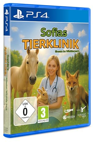 Aerosoft Sofias Tierklinik – Einsatz im Wildtierpark (PS4) | Realistische Tierpflege Simulation | Wildtier- und Tierarzt Videospiel | Pflege, Behandlung & Tierliebe