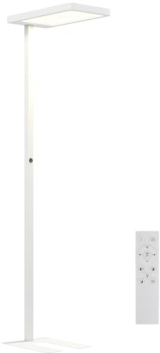 HOMCOM Stehlampe Dimmbar mit Fernbedienung Nachtlicht 1,96 m 3000-6500 K | Timing-Funktion, Stehleuchte, Leselampe, 40W 1560LM, Standleuchte Stehend, für Schlafzimmer Wohnzimmer