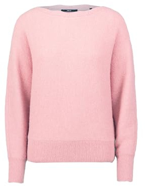 zero Damen Strickpullover mit U-Boot Ausschnitt 34, Rose Melange