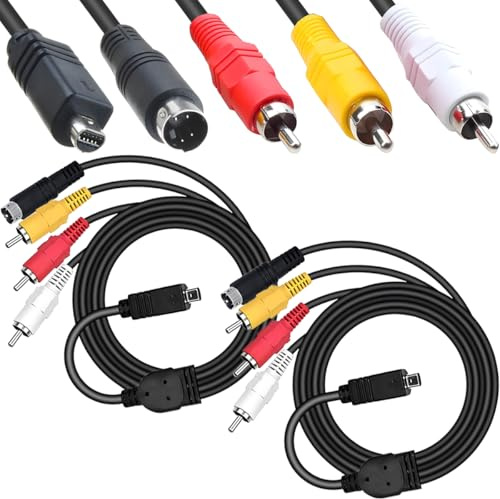 HAAMNING7 2 Stück Audio-/Videokabel für Sony Handycam-Camcorder VMC-15FS AV-S-Vudio-TV-Kabel für Sony Handycam-Camcorder der Serien DCR-DVD/DCR-HC/DCR-SX/DEV/DCR-SR/HDR-CX