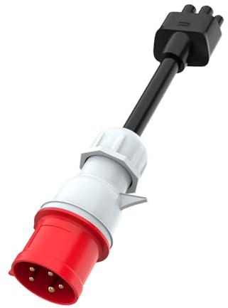 EVCONN 5-Pin CEE zu Tesla Adapter, 16A Gen 2 EV Ladekabelverlängerung für Tesla Model S/3/X/Y, Erdung erforderlich für den Betrieb