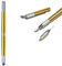 Pinkiou Tattoo Stift Augenbrauenfarbe Make-up Microblading Stift 3 Köpfe Manuelles Microblading Werkzeug Permanent Make-up Zubehör und Ausrüstung (Golden)