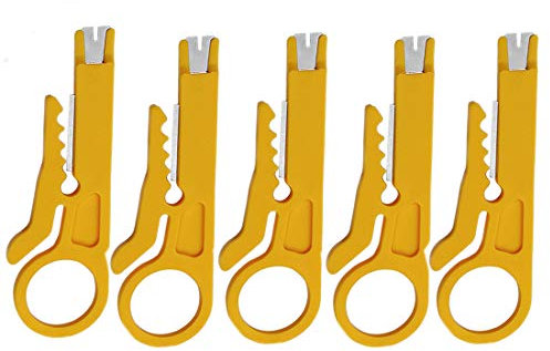 Saim Wire Stripper Set Network Wire Stripper RJ45 Cutter Network Wire Cable Punch Down Cutter Stripper 5 Piece RJ45 Cat5
