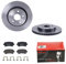 2 Bremsscheiben belüftet 315 mm + Bremsbeläge Hinten von Brembo Innenbelüftet (1420-54995) Bremsensatz Bremsanlage Bremsen-Kit,Bremsenset, Bremsscheiben, Bremsbeläge, Bremsen-Set, Beläge, Bremsbelag,