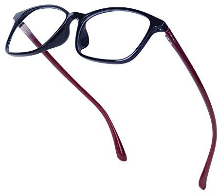 JoXiGo TR90 Blaulichtfilter Computerbrille Ohne Stärke Damen Herren - Brillenfassungen Ultraleicht(14g) - Brillenetuis - Schutzbrille für Handy PC TV