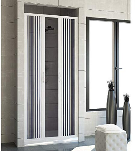 Box doccia cabina in PVC porta nicchia a soffietto 2ante regolabile bagno VENERE L 160/170 X H 185