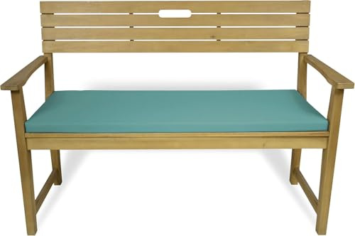 Rollmayer Bankkissen Bankauflage Sitzkissen Bankpolster Auflage für Bänke in Haus und Garten Kollektion Vivid, 1 Stück (Türkis 17, 160x50x4cm)