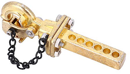 RC Anhängerhaken, Metall Anhängerkupplung Haken Simulation Schnallenverbindungszubehör Kompatibel mit Traxxas SCX10 RC Crawler(Gold)