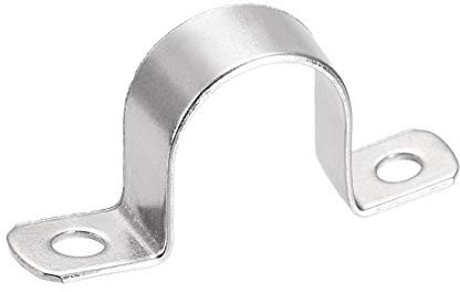 sourcing map 2St 35mm (1.4) starr Rohrband 2 Löcher Rohrbänder 304 Edelstahl Spannrohrklemme