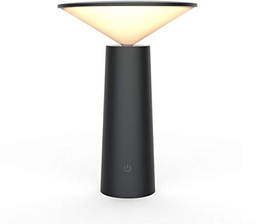 Kinder Schreibtischlampe Klein Led Touch Dimmbar Modern Mit Akku, Tischlampe Nachttischlampe Madchen Usb Ladeanschluss Eingebaute Aufladbar Batterie, Schreibtischleuchte Blendfrei Schwenkbar,Schwarz