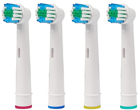 4 Stück Zahnbürstenköpfe kompatibel mit den meisten Braun Oral-B elektrischen Zahnbürsten, 4 Stück Dentia Ersatz-Zahnbürstenkopf