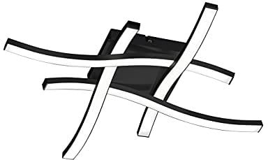 Reality Leuchten LED Deckenleuchte Route R62474132, Metall Schwarz matt, inkl. 4x 5 Watt LED