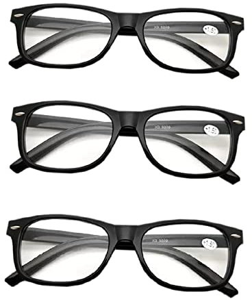 NA JingShu 3 Pack Lesebrille Computer Brillen Sehkorrektur-Lesebrille Scharnier Lesebrillen Sehhilfe Augenoptik Brille Lesehilfe für Damen Herren 2.0