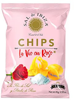 Sal de Ibiza - Chips La vie en rose, Chips mit Rosengeschmack, 45 g Beutel zum Probieren
