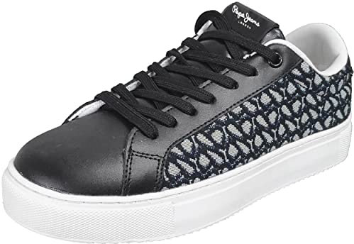 Pepe Jeans Damen Adams Jacki Sneaker, 999BLACK, 37 EU