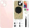 Day-market 13 Back Glass Replacement for iPhone 13 Back Cover Glass (6.1 Inch) with Pre-Installed Tape +Installation Instruction + Repair Tools+ Screen Protector (Pink)