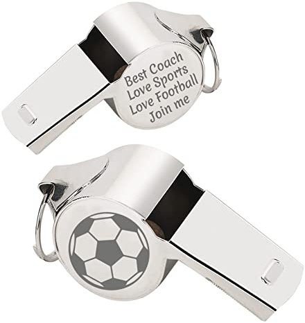 Uiopa Trillerpfeife mit Gravur, Edelstahl Pfeife Sport mit Schlüsselband, Trillerpfeife Sportunterricht für Trainer, Lehrer und Sportbegeisterte (Silber: Mit Symbol)