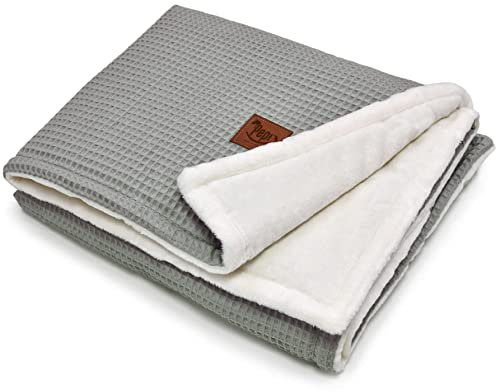 Bilateral Kuscheldecke Flauschig Decke Warm 75x100 cm - Kuscheldecke Decke Fleecedecken - Kuscheldecke Baumwolle Wolldecke Warm Winter Grey