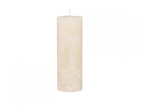 Chic Antique Macon rustikale Stumpenkerze Kerze Antik Altarkerzen 100% Paraffin Lange Brenndauer (Nude, 20x7 cm)