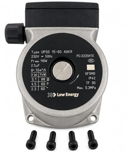 Baxi 248042 Universal 15-60 UP Boiler Pump Head for Duo-tec, Platinum & Megaflo Combi Boilers – Replaces 248245/59926512 – Hanicks