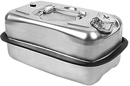 Jerrican Essence Bidon Essence moto portable d'urgence en acier inoxydable for essence diesel réservoir de carburant tambour de stockage avec bec et évent for voiture camion bateau 3L/5L ( Size : 5L )
