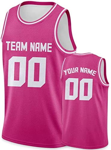 Personalisiertes Basketball Triko Stickerei/Druck Team-Uniformen Triko mit Deinem Namen und Nummer für Herren Damen Kinder Fantrikot Geschenk