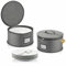 STOZU 2 Pack China Storage Containers for Dinner Plates - 12 W x 7 H - Includes 24 Felt Dividers - Stackable Case with Padded Interior and Handle