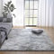 JURLEA Alfombras de área Alfombra Peluda para Sala de Estar Alfombra Suave Antideslizante para Dormitorios (140 x 200 cm, Gris Blanco)