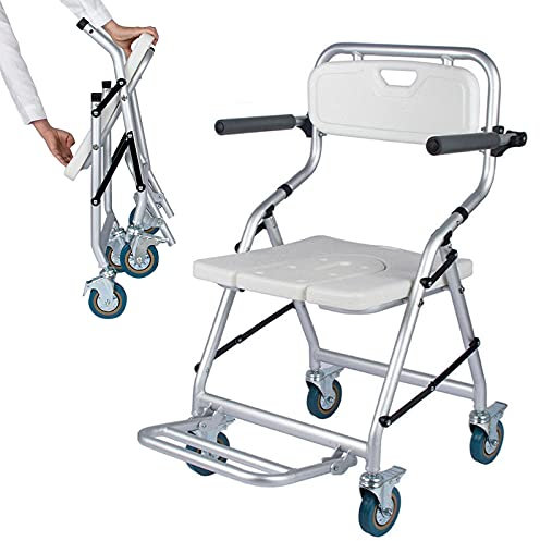 TRFAN Walker Rollstuhl faltbar, Senioren Erwachsene Steh-Rollatoren mit Sitz und Armlehne extra breit, leichte Gehhilfe für ältere Menschen, Belastung 120 kg Decoration