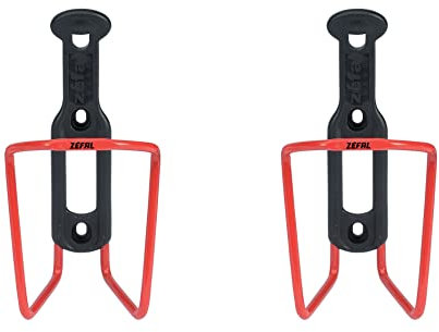 ZEFAL Pack Alu Plast 124 - Flaschenhalter Fahrrad x 2 - Aluminium Fahrradflaschenhalterung für alle Arten von Fahrrädern - leicht und robust – Rot