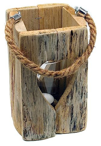 Laterne Windlicht Treibholz Herz Höhe ca. 20 cm, Breite ca. 12 cm (Herz)