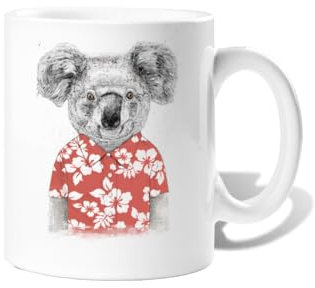 latostadora Taza Divertida para Regalar Koala De Verano - Tazas de café grandes, graciosas, bonitas para el desayuno - Regalos originales - 325 mL - ref. 5478311