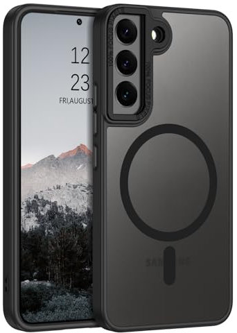 BENTOBEN für Samsung Galaxy S22 Plus Hülle mit MagSafe Magnetisch Hülle für Samsung Galaxy S22 Plus 6.6 Durchscheinende Matt Anti-Fingerabdruck Handyhülle Rückseite Dünn Stoßfest Schutzhülle, Schwarz