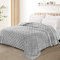 Exclusivo Mezcla Kuscheldecke Fleece-Decke, Superweiche 3D Karierte Sofadecke, Flauschige Decke für alle Jahreszeiten, 150 x 200 cm, Hellgrau