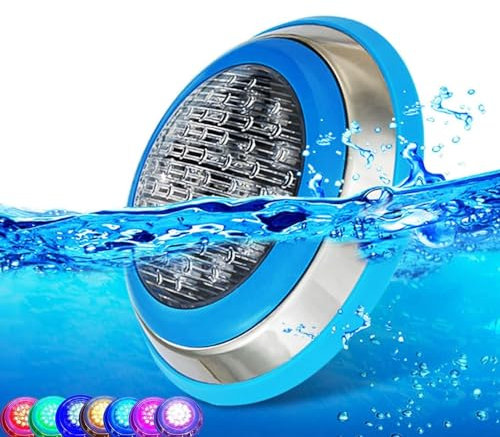 Lumière LED Submersible - Spot Encastrable Exterieur, Projecteur De Piscine LED Sous-marin RGB 12V, Lumières De Piscine Basse Tension Étanches IP68, Pour Fontaine Éclairage Sous-marin(RGB,15W)
