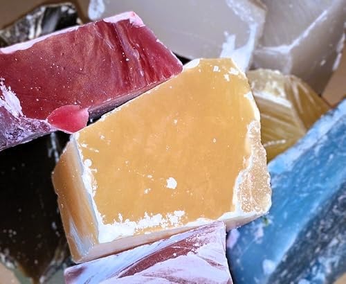 FLAMMWERK Paraffinwachs - Wachsreste für DIY Kerzen - Kerzenwachs zum Gießen - Wachsbruch - Wachsbrocken - Wachsstücke - bunter Farbix (1, Kilogramm)