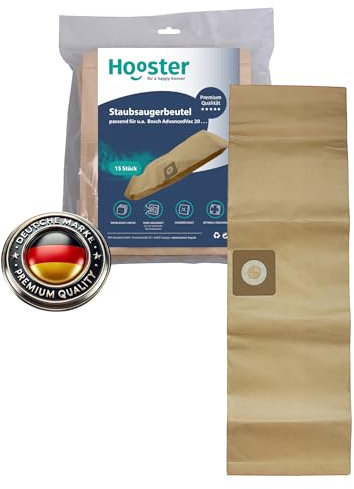 15 Staubsaugerbeutel für Bosch AdvancedVac 20 Nass- und Trockensauger | inkl. Microfilter