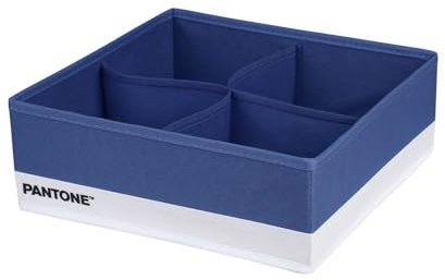 SWEET HOME Pantone™ – Organizer für Schrank und Schubladen, platzsparend, 1 Stück, 4 Fächer für Wäsche, Zubehör, Organizer für Schubladen, Badezimmer, Schlafzimmer, Stauraum, faltbar, 28 x 28 x 10 cm