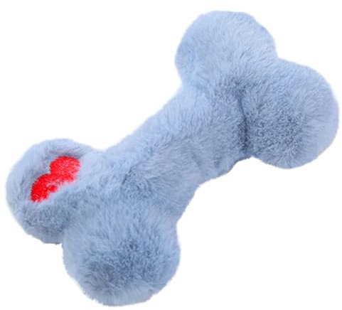 QTFYE Hundespielzeug aus Plüschknochen – 18 x 10 cm, niedliches Plüsch-Hundespielzeug, waschbares Plüsch-Hundespielzeug, Welpenknochenform, Kauspielzeug für Welpen, kleine Hunde