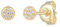 XENOX® | POPPY GLITZ Ohrstecker - Damen Ohrring aus hochwertigem 925/- Sterlingsilber mit Zirkonia-Steinen | XS10006G